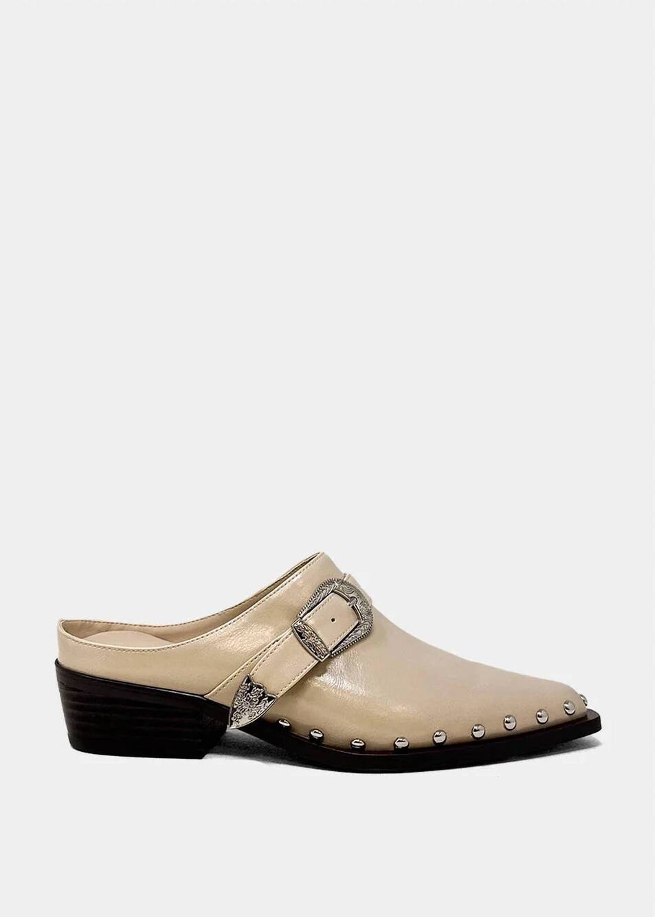 NEW SHU SHOP women's tessa leather mule in bone